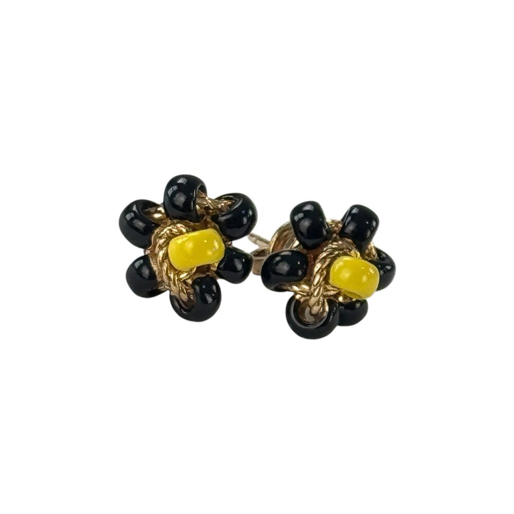 Bottega Veneta Beaded Flower Earrings